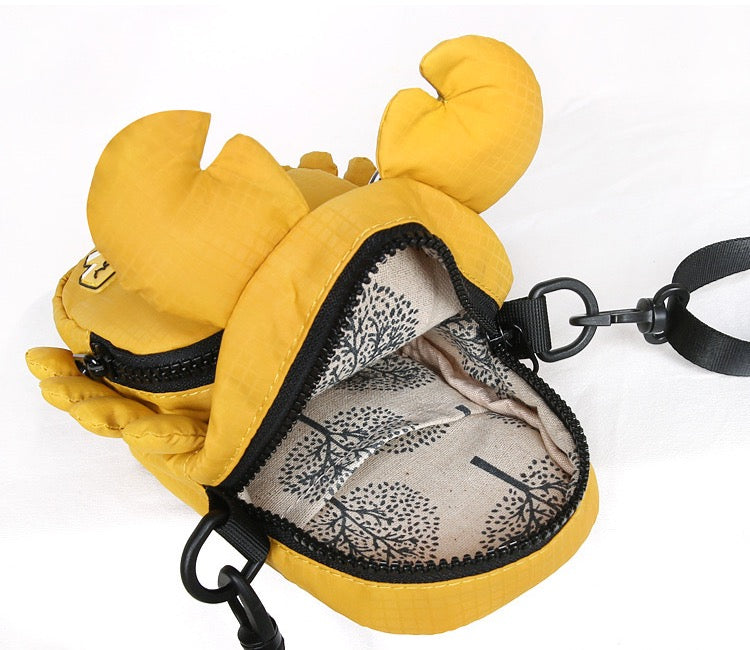 Open main compartment with printed cotton-blend lining